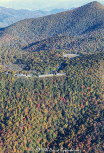 Pisgah Inn and Mount Pisgah Blue Ridge Parkway aerial view 6878