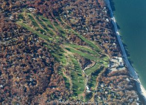 Port Jefferson Country Club Golf Course in New York Aerial View