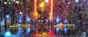 Raindrops on a Stormy Philadelphia Night