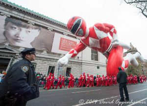 Red Mighty Morphin Power Ranger Balloon Macys Parade 4343 scaled
