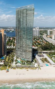 Residences by Armani Casa on Sunny Isles Beach Aerial View