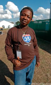 Reuben Koroma Backstage with the Sierra Leone's Refugee All Stars