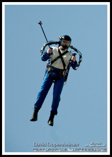 Rocketman Dan Schlund with Rocket Belt Jet Pack at ActionFest Film Festival Stunt Show
