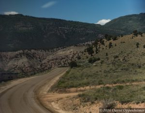 Amtrak Along Colorado River Road in Glenwood Canyon Colorado