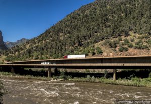 Colorado River in Glenwood Canyon Colorado