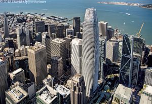 Salesforce Tower in San Francisco Aerial