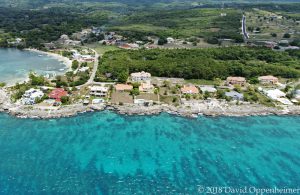 Oceanfront Homes in Sandy Ground, Jamaica Aerial Photo