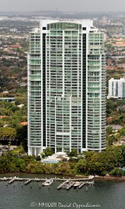 Santa Maria Brickell Condo Building in Miami Aerial View