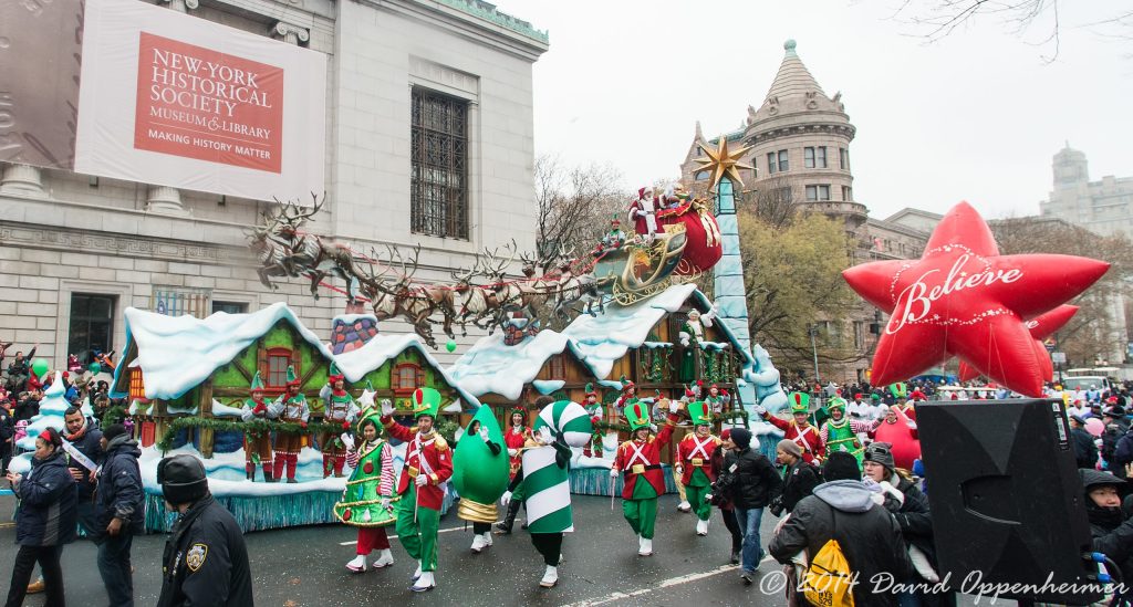 Santa’s Sleigh Float at Macy’s Thanksgiving Day Parade