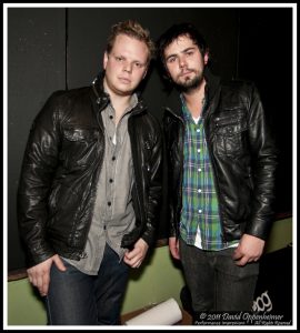 Ben Eberdt and Gray Smith of Savoy Backstage at Moogfest