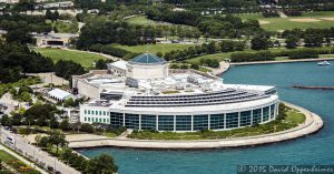 Shedd Aquarium in Chicago Aerial Photo