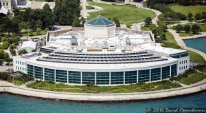 Shedd Aquarium in Chicago Aerial Photo