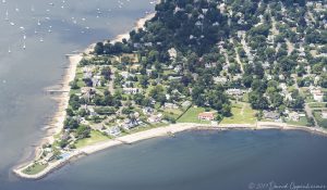 Shippan Point in Stamford Connecticut Luxury Real Estate Aerial