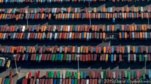 Shipping Containers Aerial Photo