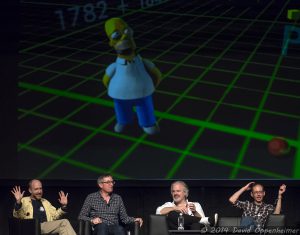 Ken Keeler, Jeff Westbrook, J. Stewart Burns, and David X. Cohen of The Simpsons and Futurama