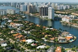 South Island in Golden Beach Florida Aerial View
