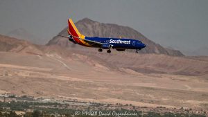 Southwest Airlines Boeing 737 on Landing Approach to Harry Reid International Airport