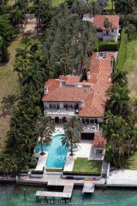 Jennifer Lopez and Alex Rodriguez's House at 13 W Star Island Dr Miami Beach Aerial View