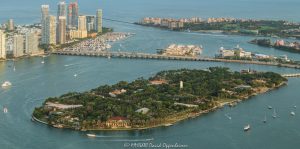Star Island in Miami Aerial View