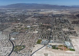 Las Vegas, Nevada Real Estate Aerial View of Sunrise Manor Neighborhood