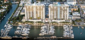 Sunset Harbor Towers and Sunset Harbour Yacht Club Miami Beach Aerial View