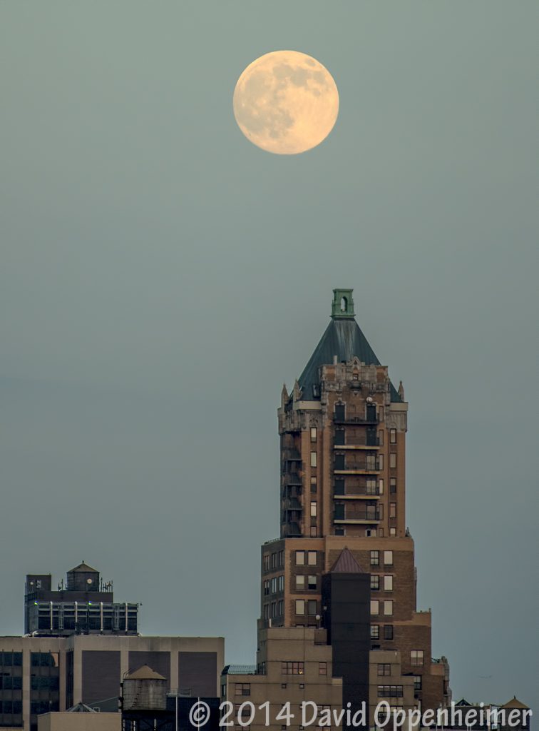 Supermoon Moonrise over Brooklyn in New York City