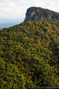 Table Rock Mountain in Linville Gorge Wilderness with Autumn Colors