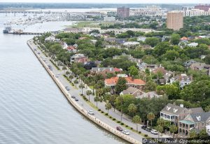 The Battery in Charletson, South Carolina Aerial Photo