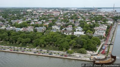 The Battery in Charletson, South Carolina Aerial Photo