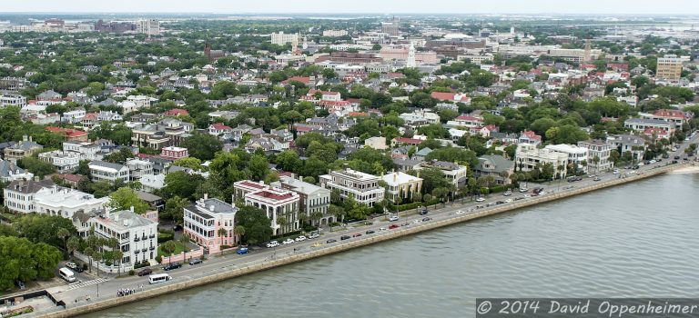 The Battery in Charletson, South Carolina Aerial Photo