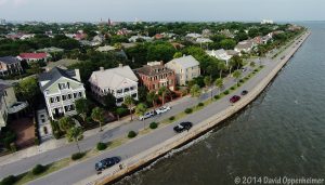 The Battery in Charletson, South Carolina Aerial Photo