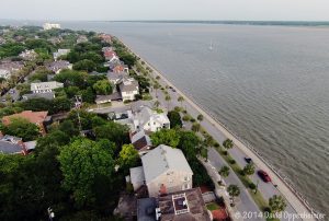 The Battery in Charletson, South Carolina Aerial Photo