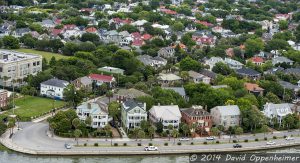 The Battery in Charletson, South Carolina Aerial Photo