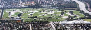 The Park West Palm Golf Course in West Palm Beach, Florida Aerial View