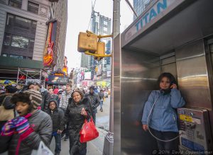 Times Square in New York City Phone Booth