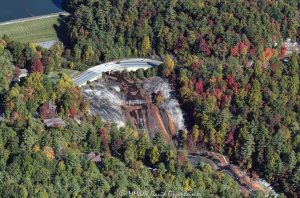 Toxaway Falls waterfall Transylvania County North Carolina aerial view 8151