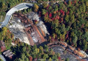 Toxaway Falls waterfall Transylvania County North Carolina aerial view 8160