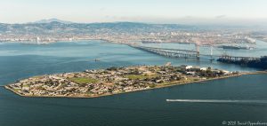 Treasure Island in San Francisco Bay Aerial View