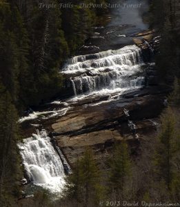 Triple Falls Waterfall in DuPont State Forest NC