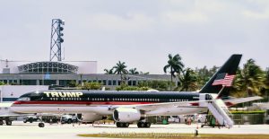 Trump Force One Jet at Palm Beach International Airport in West Palm Beach, Florida