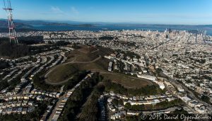 Twin Peaks in San Francisco Aerial Photo