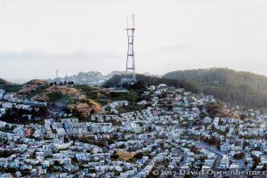 Twin Peaks in San Francisco Aerial Photo