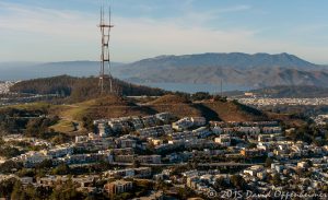 Twin Peaks in San Francisco Aerial Photo