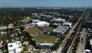 University of Miami campus Alex Rodriguez Park Baseball aerial 9886 scaled