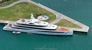 Viva Superyacht Owned by Frank Fertitta at Fisher Island Terminal