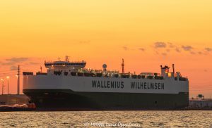 Wallenius Wilhelmsen's Arc Integrity Vehicles Carrier Ship at Columbus Terminal