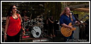 Alecia Chakour and Warren Haynes with the Warren Haynes Band at Bonnaroo