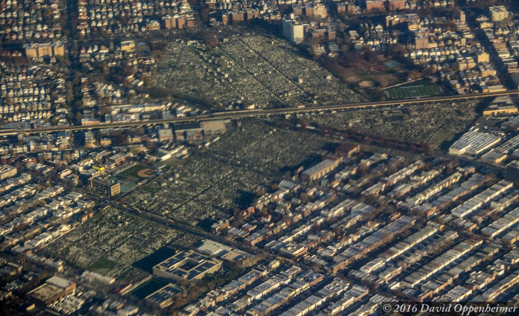 Washington Cemetery in Brooklyn Aerial Photo