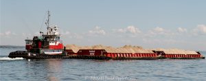 Weeks Marine Tug Boat Seeley Pushing Barges in Long Island Sound