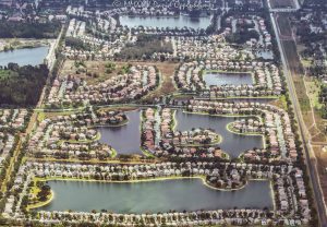 Wellington Lakes in Wellington, Florida Aerial View